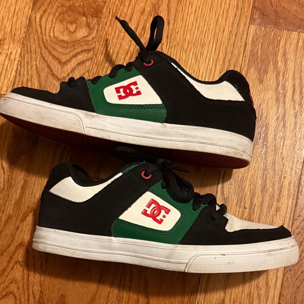 DC Sneakers in Black, Green, and White